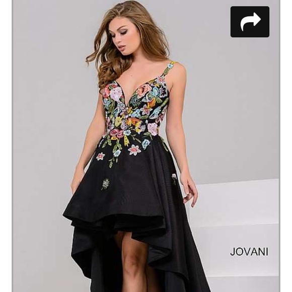 Black High Low Formal Dress